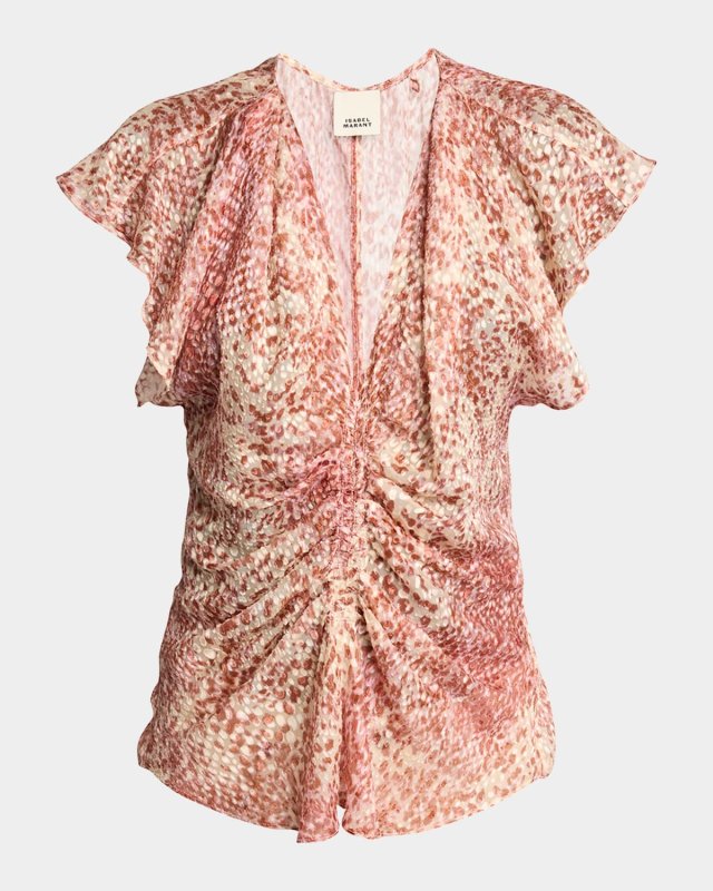 Lonea Ruched Short-Sleeve Top